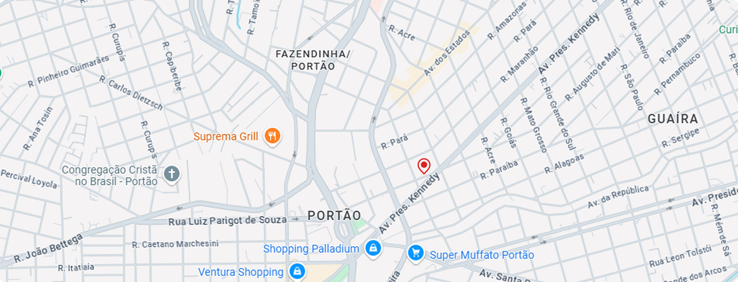Mapa indicando o endereço